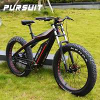 26 inch  Carbon fiber mountain frame 8 speed high quality 750w 48V 13ah electric bicycle 60km/h fast speed fat bike