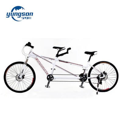 High-end 21 speed aluminum double bike with double suspension frame