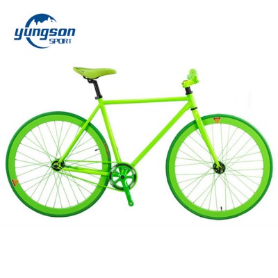 fixed gear bike 700c single speed track bicycle green for road whosale