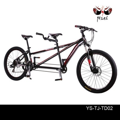 smooth transmission tandem bike good quality aluminum alloy 6061 bicycle for two riders